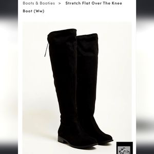 NEW Torrid Over the Knee Wide Width boots black suede size 10.5